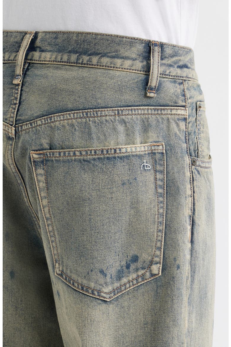 Splatter Baggy Straight Leg Jeans, Alternate, color, WRNBE