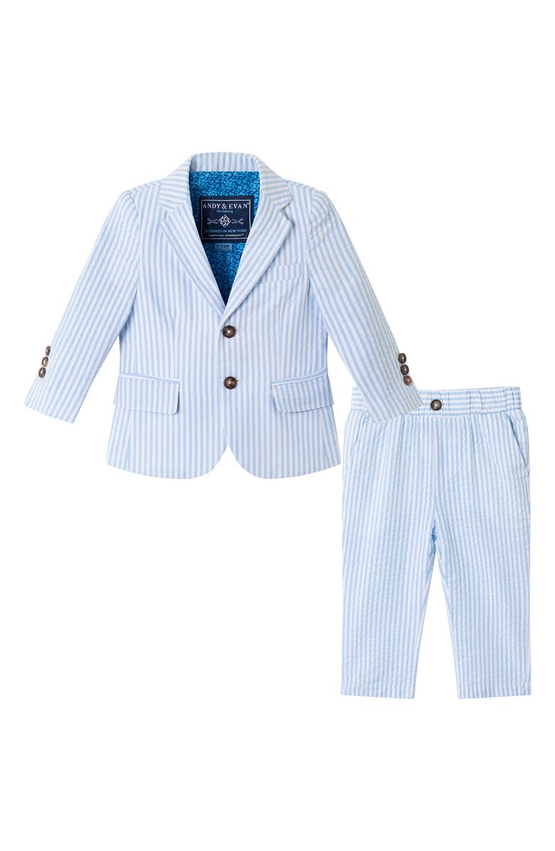 Andy & Evan Two-Piece Stripe Cotton Suit, Main, color,