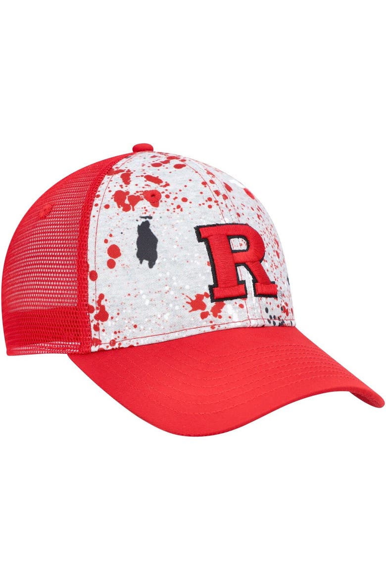 Men's Colosseum Gray/Scarlet Rutgers Scarlet Knights Love Fern Trucker Snapback Hat, Alternate, color, Gray