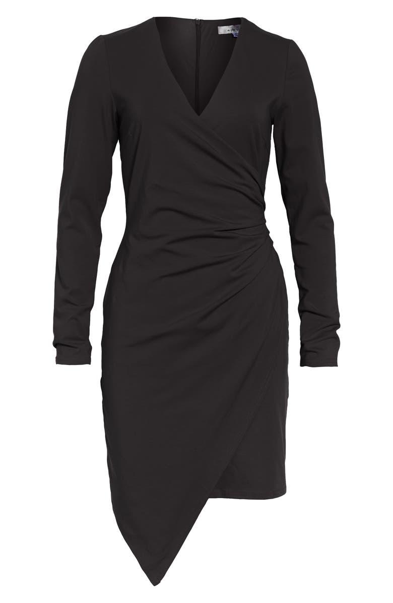 Adelyn Rae Long Sleeve Faux Wrap Dress, Main, color, 