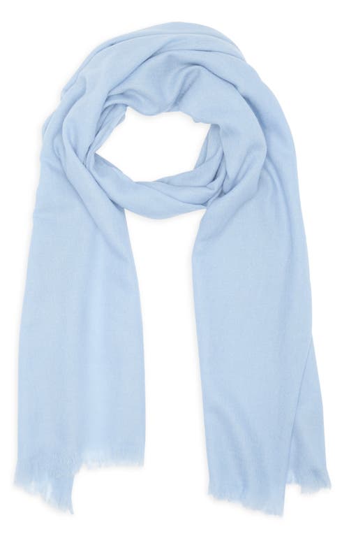 Shop Nordstrom Textured Cashmere Scarf In Blue Fog