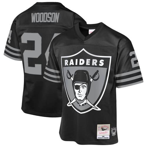 Mitchell & Ness Kids' Youth Charles Woodson Black Las Vegas Raiders 1998 Throwback Fashion Jersey