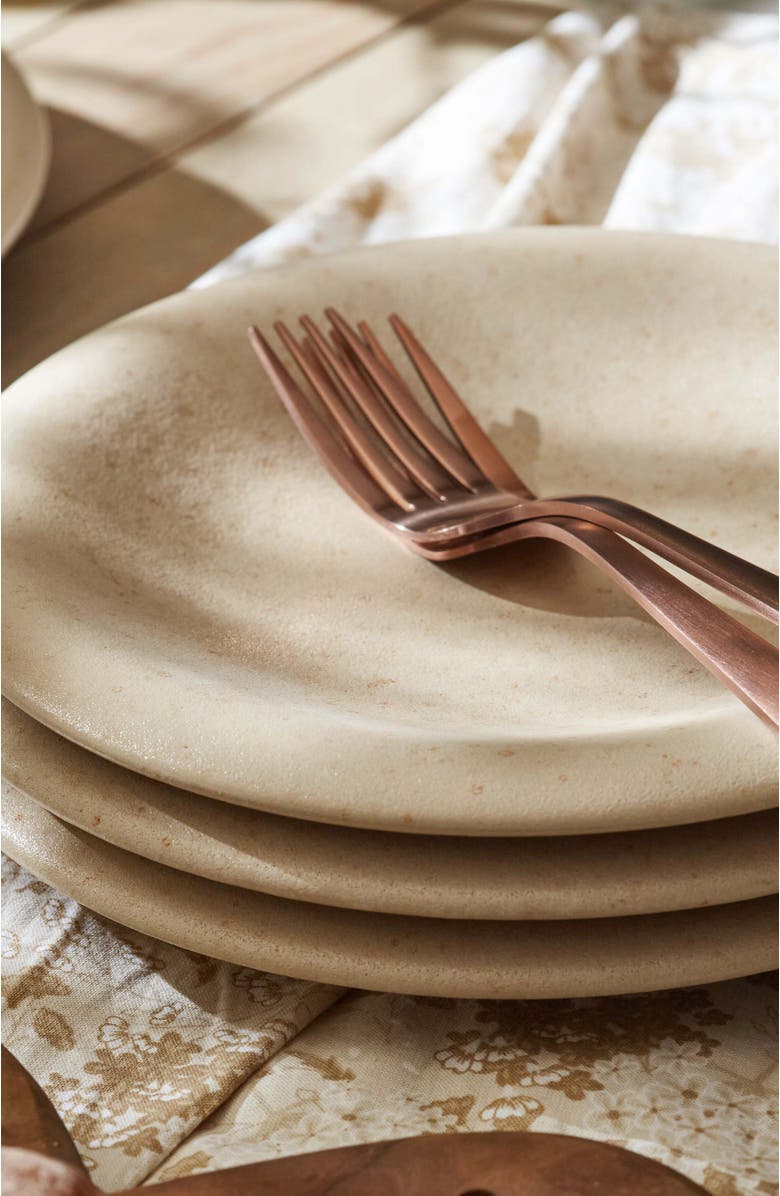 Stone Lain Porto by Stone Lain Aro Stoneware 12-Piece Dinnerware Set, Alternate, color, Cream Matte