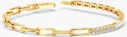 Everlee Round Half Tennis Paperclip Bracelet Lab Diamond in 14K Gold