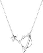 Spero London Sterling Silver Saturn Necklace