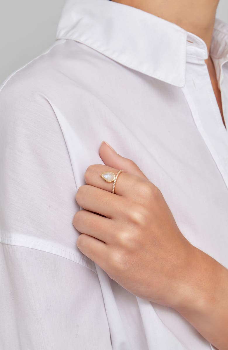 ADORNIA FINE Floating Pear Moonstone Ring, Alternate, color,