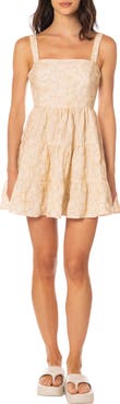 Maaji Moonlit Emily Embroidered Tiered Cotton Cover-Up Minidress