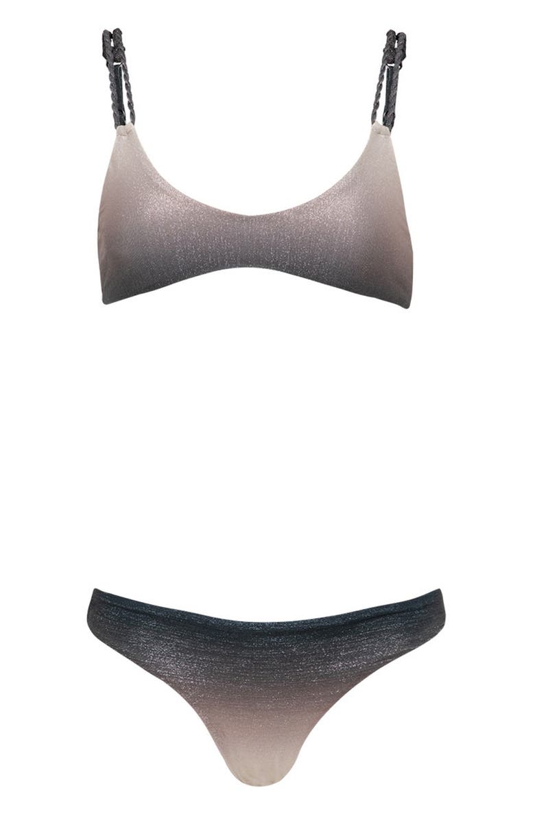 Maaji Winter Mist Flirt Bikini Bottoms, Alternate, color, Black