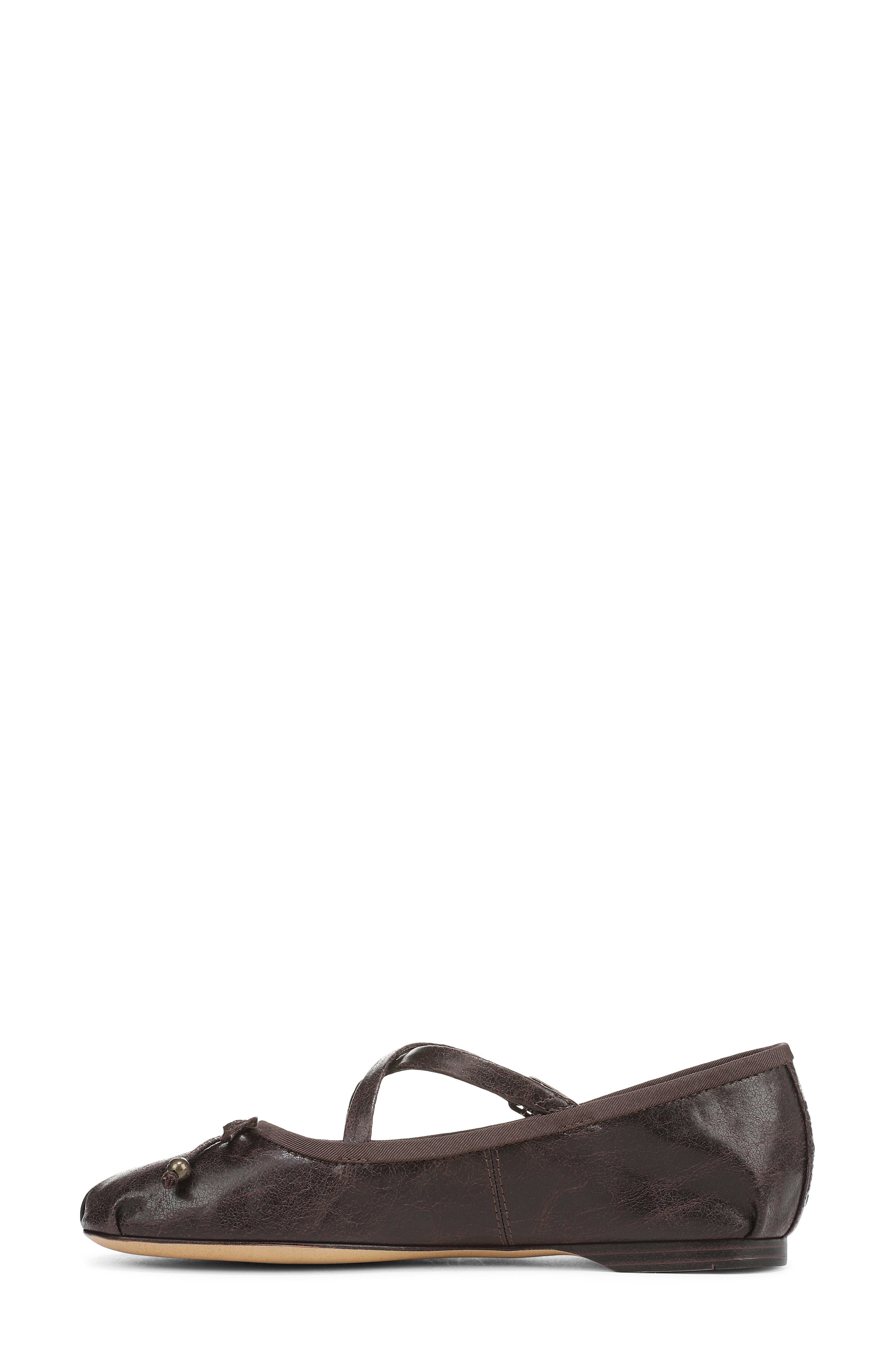 Circus NY by Sam Edelman Zuri Strappy Ballet Flat, Alternate, color, Dark Chocolate
