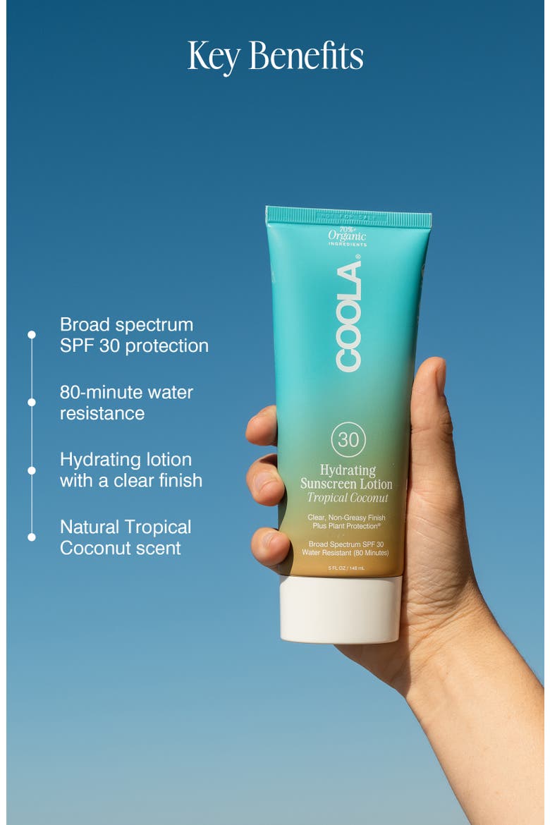 Suncare Tropical Coconut Classic Body Organic Sunscreen Lotion SPF 30, Alternate, color, NO COLOR