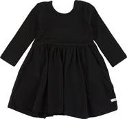 RuffleButts Knit Long Sleeve Twirl Dress