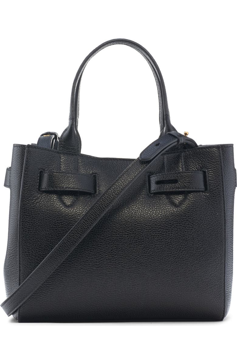 TOM FORD Small Audrey Grained Leather Tote, Alternate, color, Black