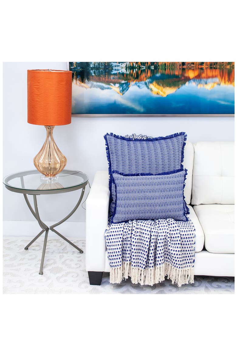 Cross Weave Rectangle Accent Pillow, Alternate, color, BLUE
