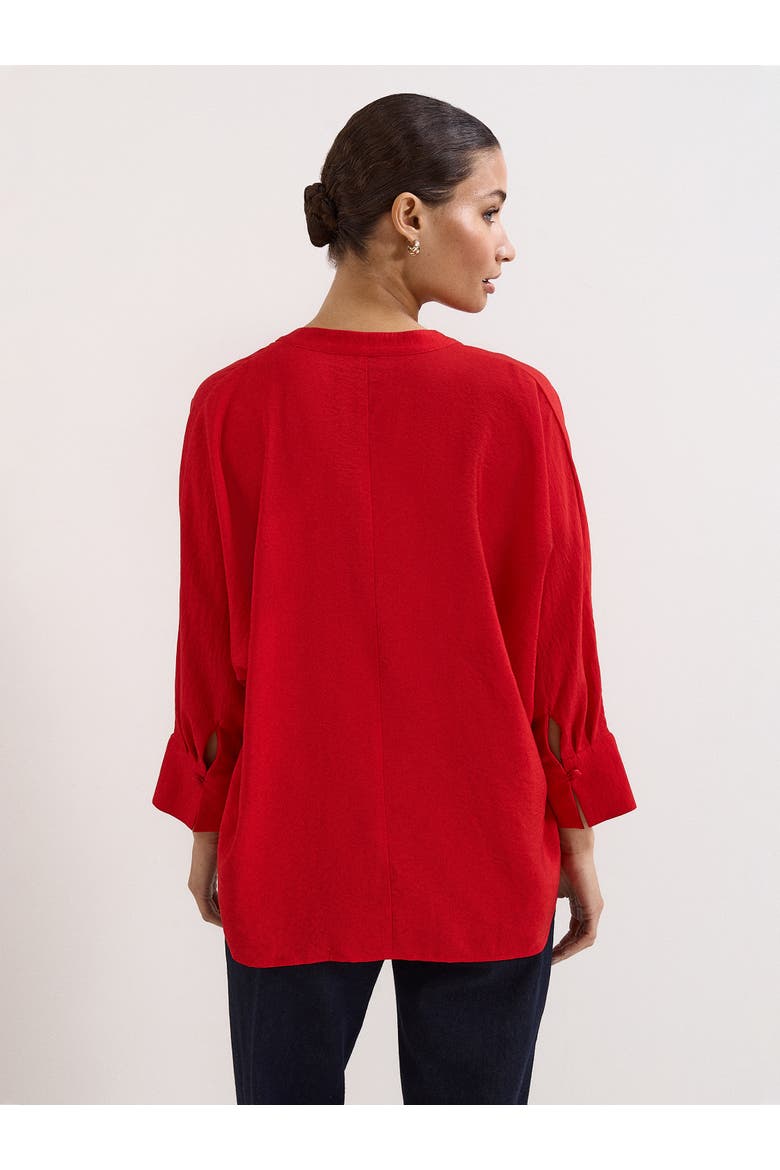 Cynthia V-Neck Blouse, Alternate, color, Red