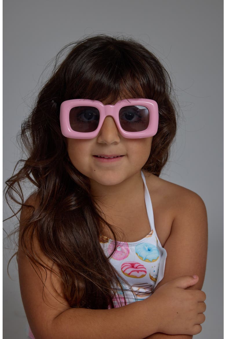 Kids' Kaia Square Sunglasses, Alternate, color, PINK