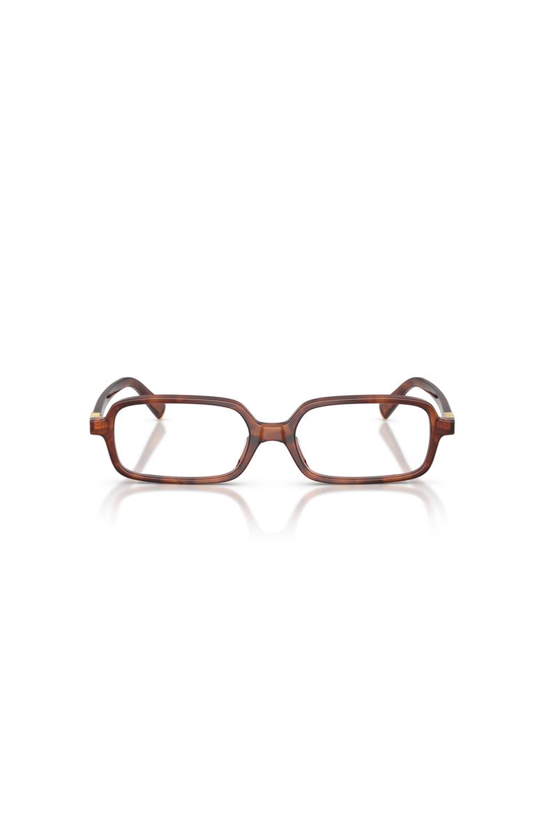 51mm Rectangle optical glasses, Alternate, color, Brown