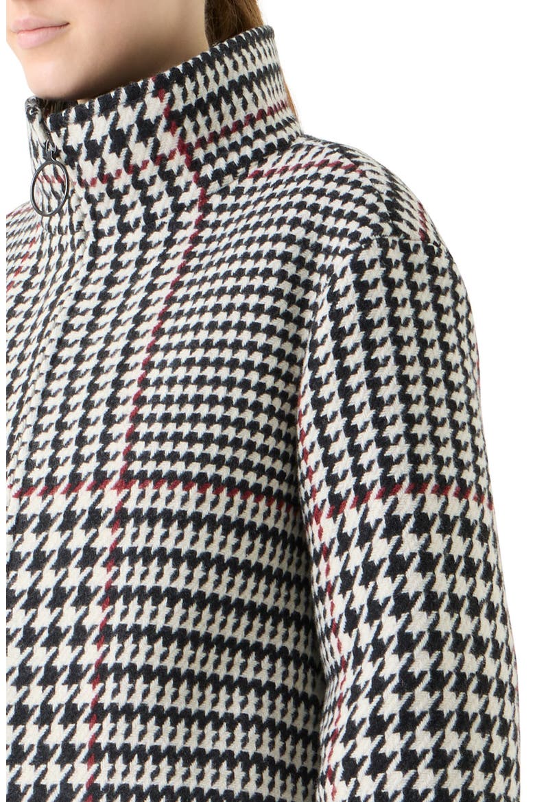 Glen Plaid 2-in-1 Car Coat, Alternate, color, BLACK-CREAM-VERMILLION