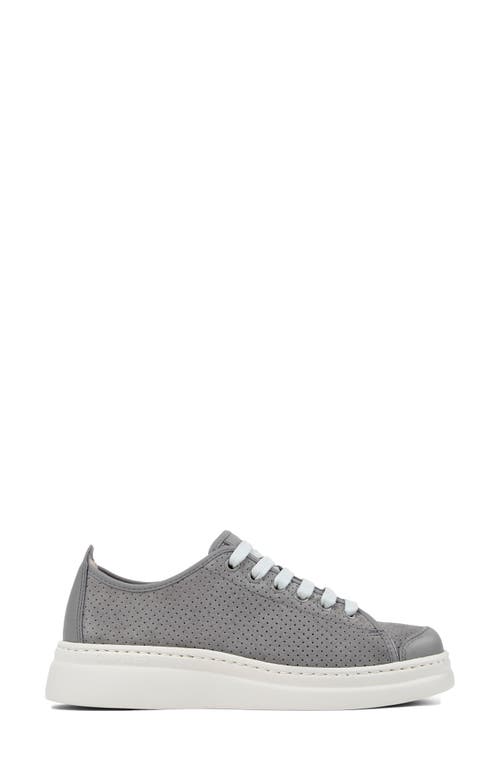 Camperlab Runner Up Perforated Sneaker In Medium Gray