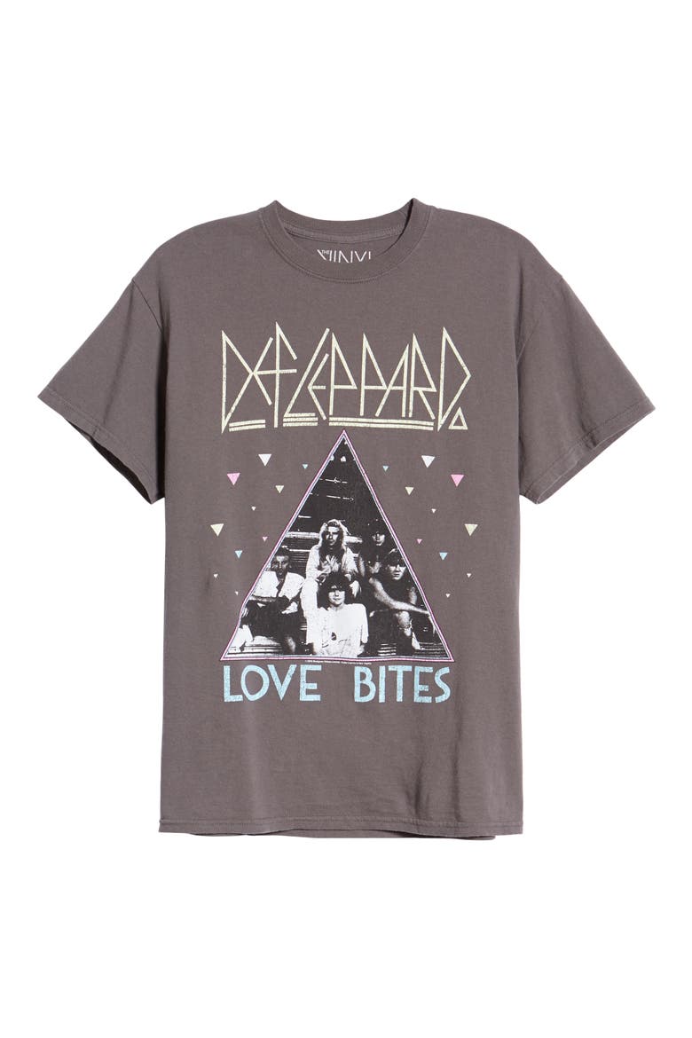 Def Leppard Oversize Tee, Alternate, color, STONE BLACK