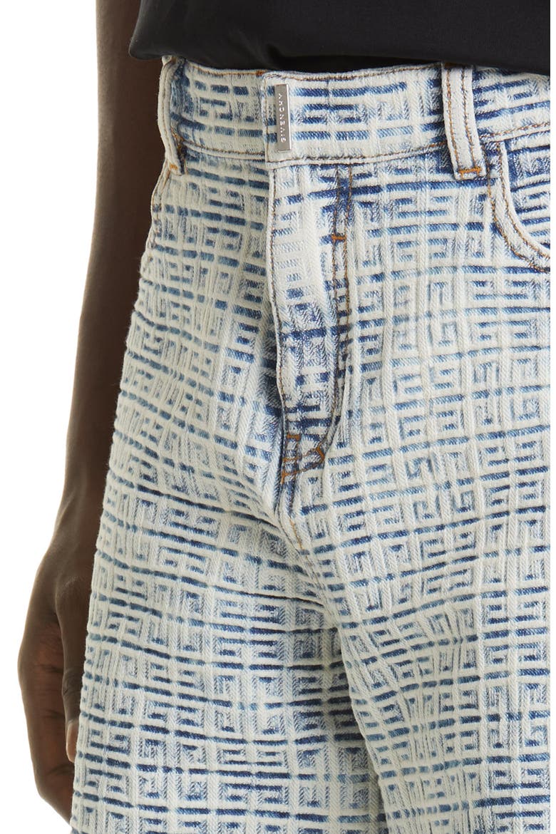 Skate 4G Raw Denim Shorts, Alternate, color, BLUE/ WHITE