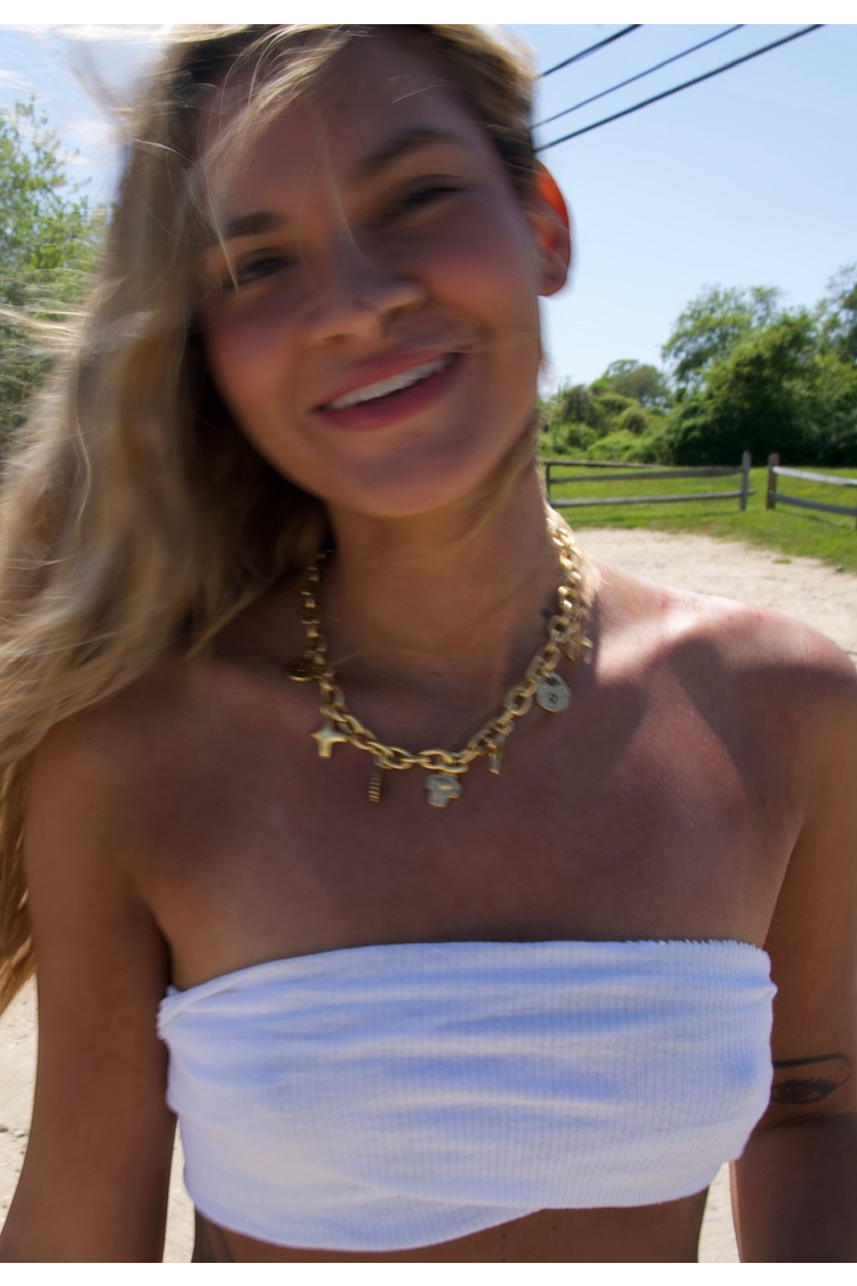 Lucky Necklace, Alternate, color, Gold