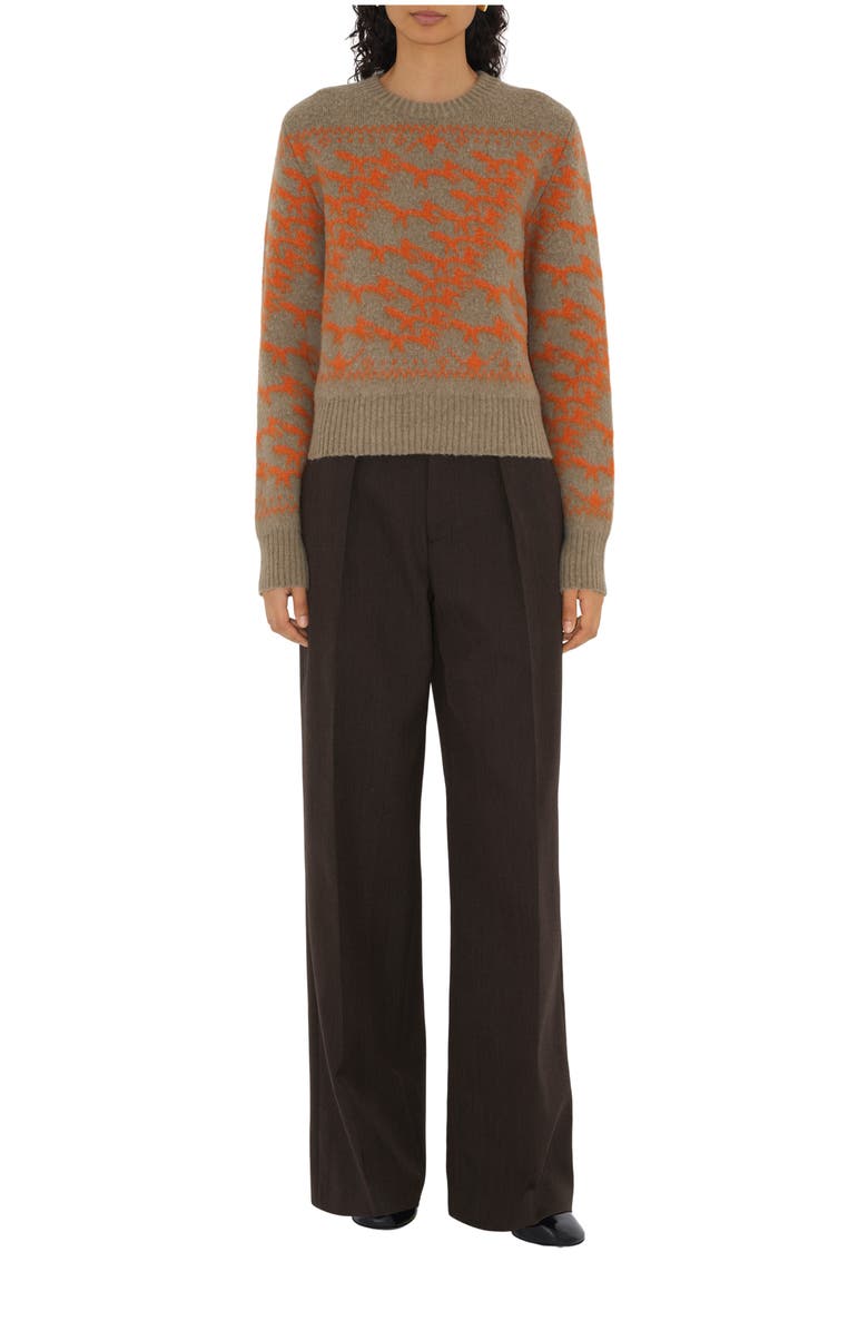 Burberry Cropped Fox Wool Sweater, Main, color,