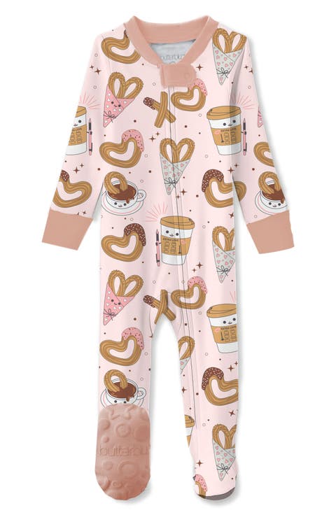Cruz One-Piece Fitted Organic Cotton Footie Pajamas (Baby)
