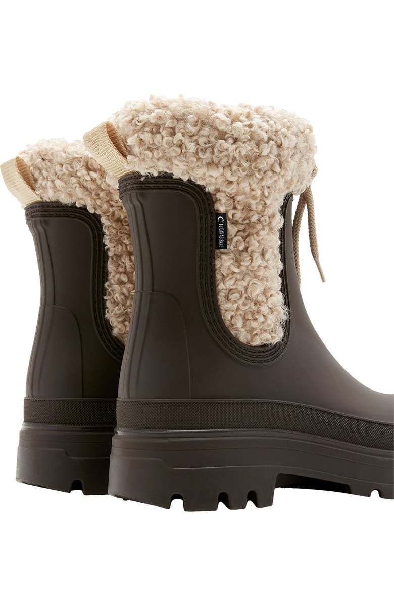 La Canadienne Peak Faux Shearling Winter Boot, Alternate, color, Brown Rubber