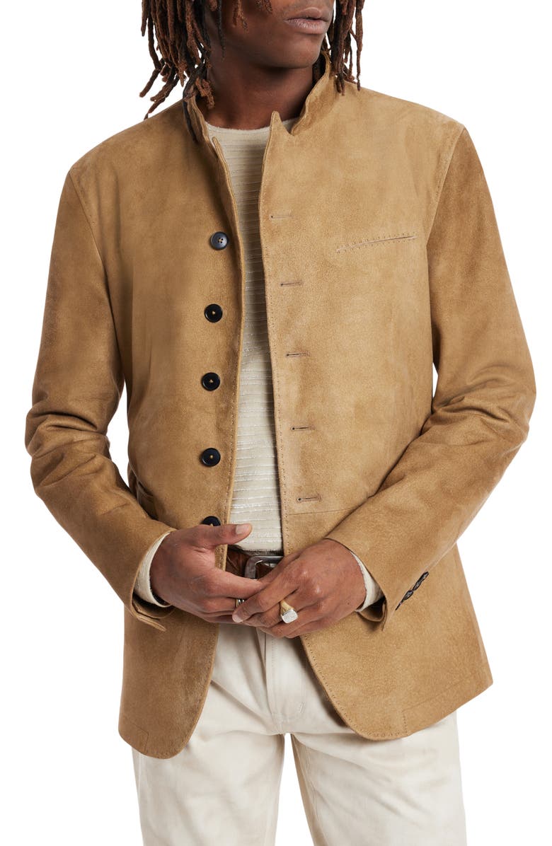 John Varvatos Slim Fit Suede Jacket, Main, color, 