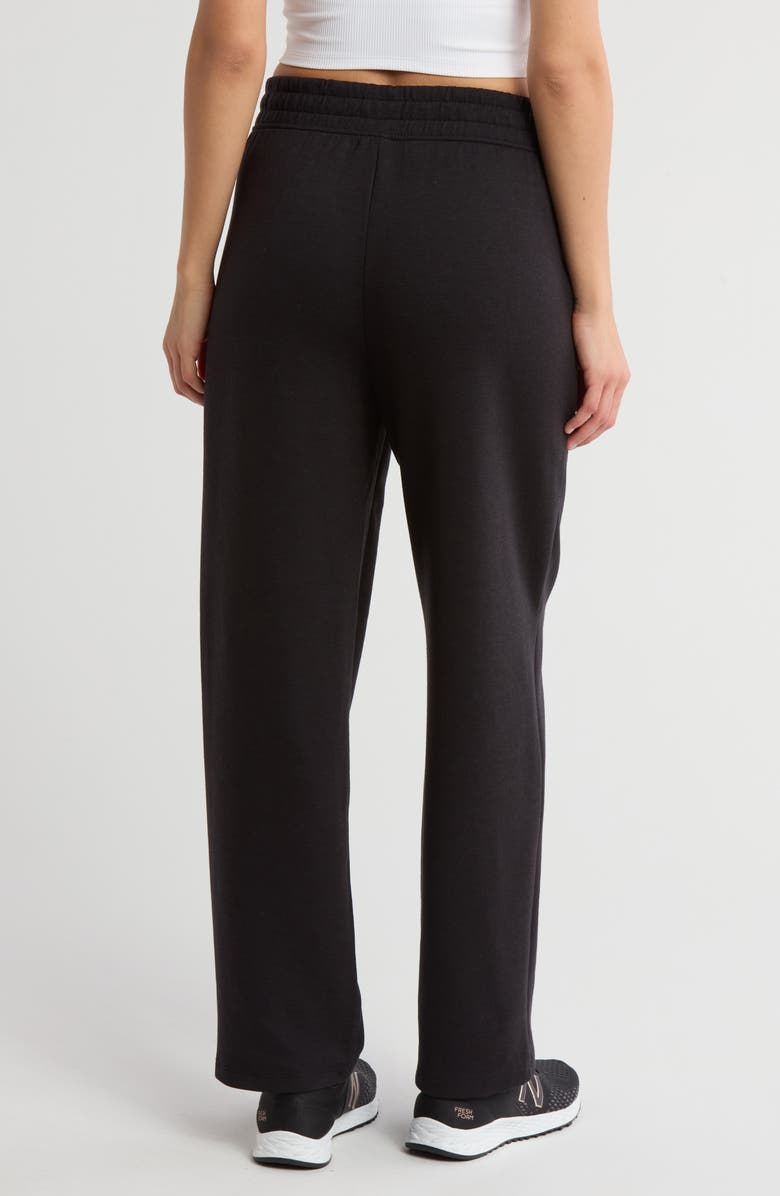 90 DEGREE BY REFLEX Boss Straight Leg Scuba Knit Pants, Alternate, color, Black