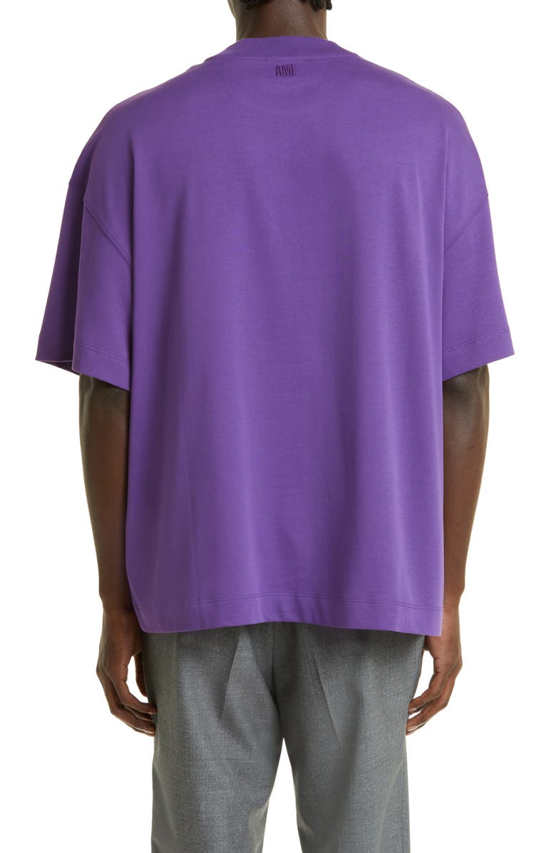 AMI PARIS Ami de Coeur Logo Embroidered Organic Cotton T-Shirt, Alternate, color, 