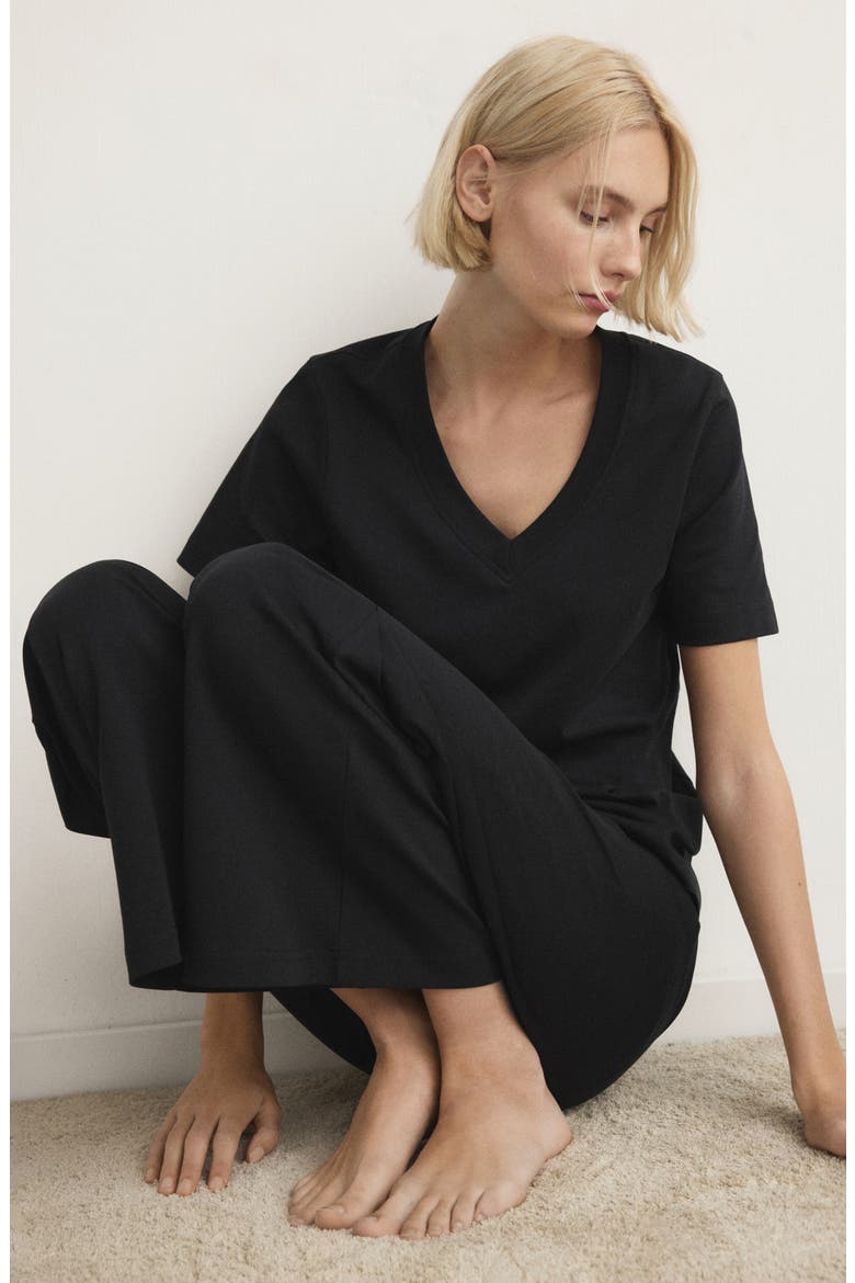 Cotton T-Shirt, Alternate, color, BLACK
