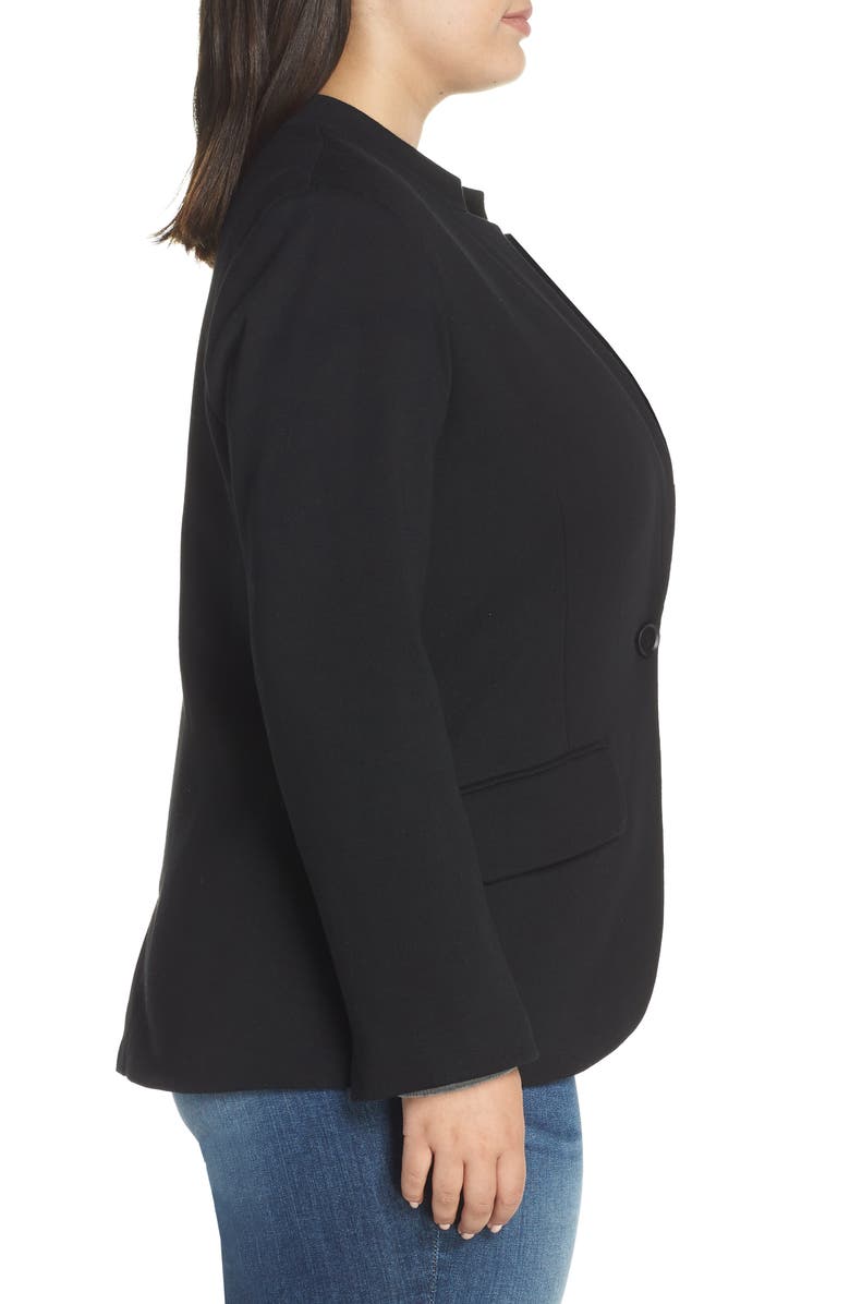 GIBSONLOOK Inverted Notch Collar Cotton Blend Blazer, Alternate, color,