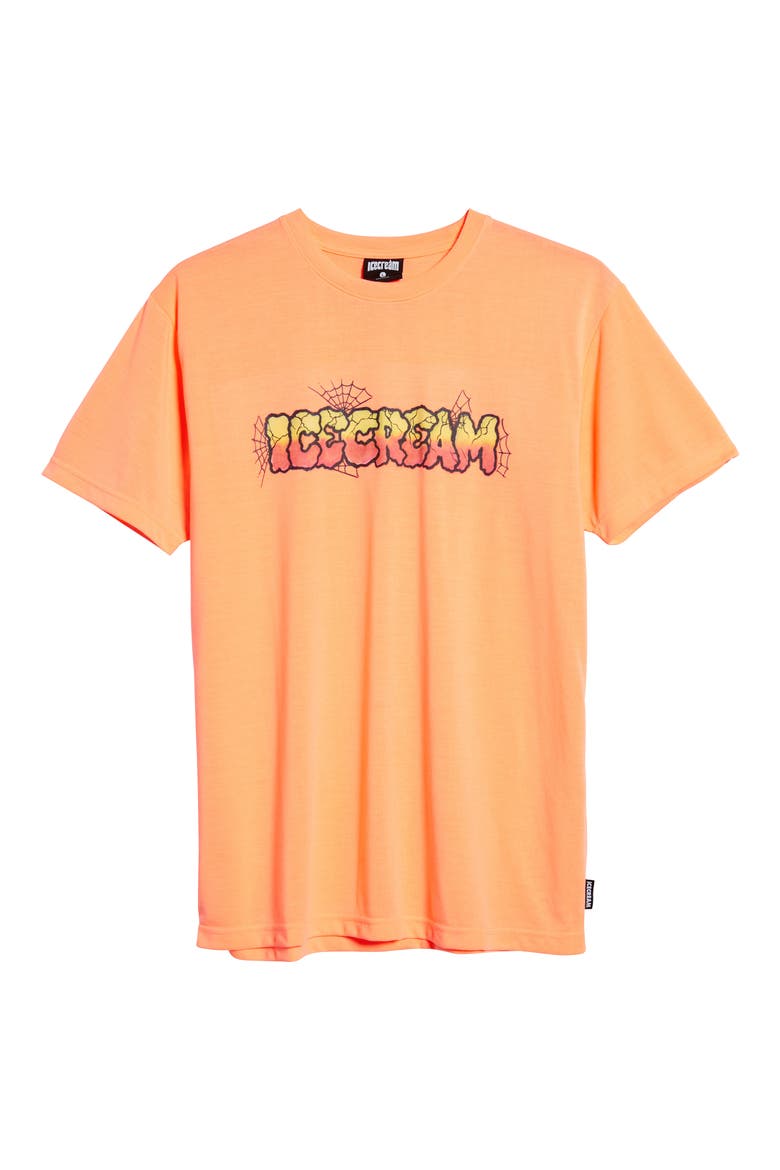 Ice Cream Airbrush Men's Graphic Tee, Alternate, color, NEON CORAL