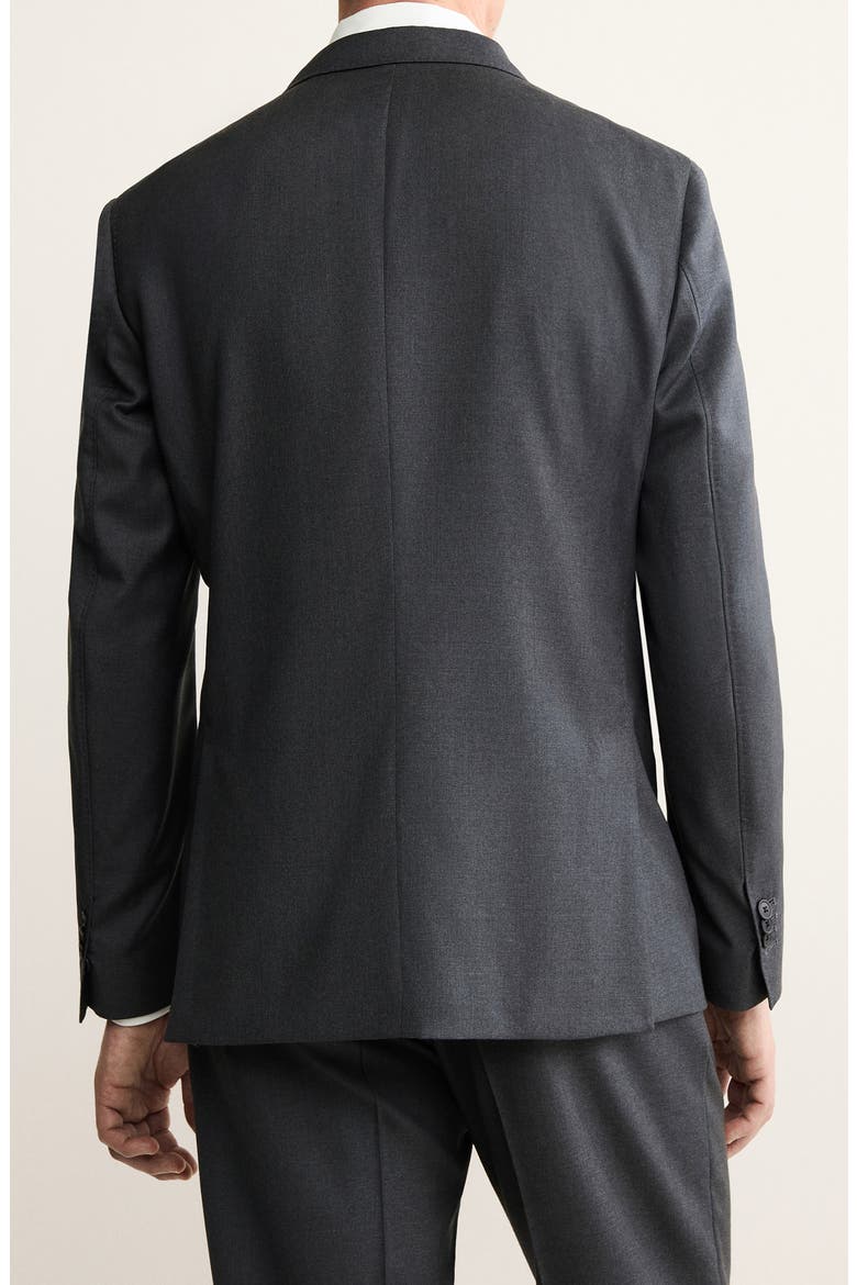 Double Breasted Wool Jacket, Alternate, color, DARK HEATHER GREY