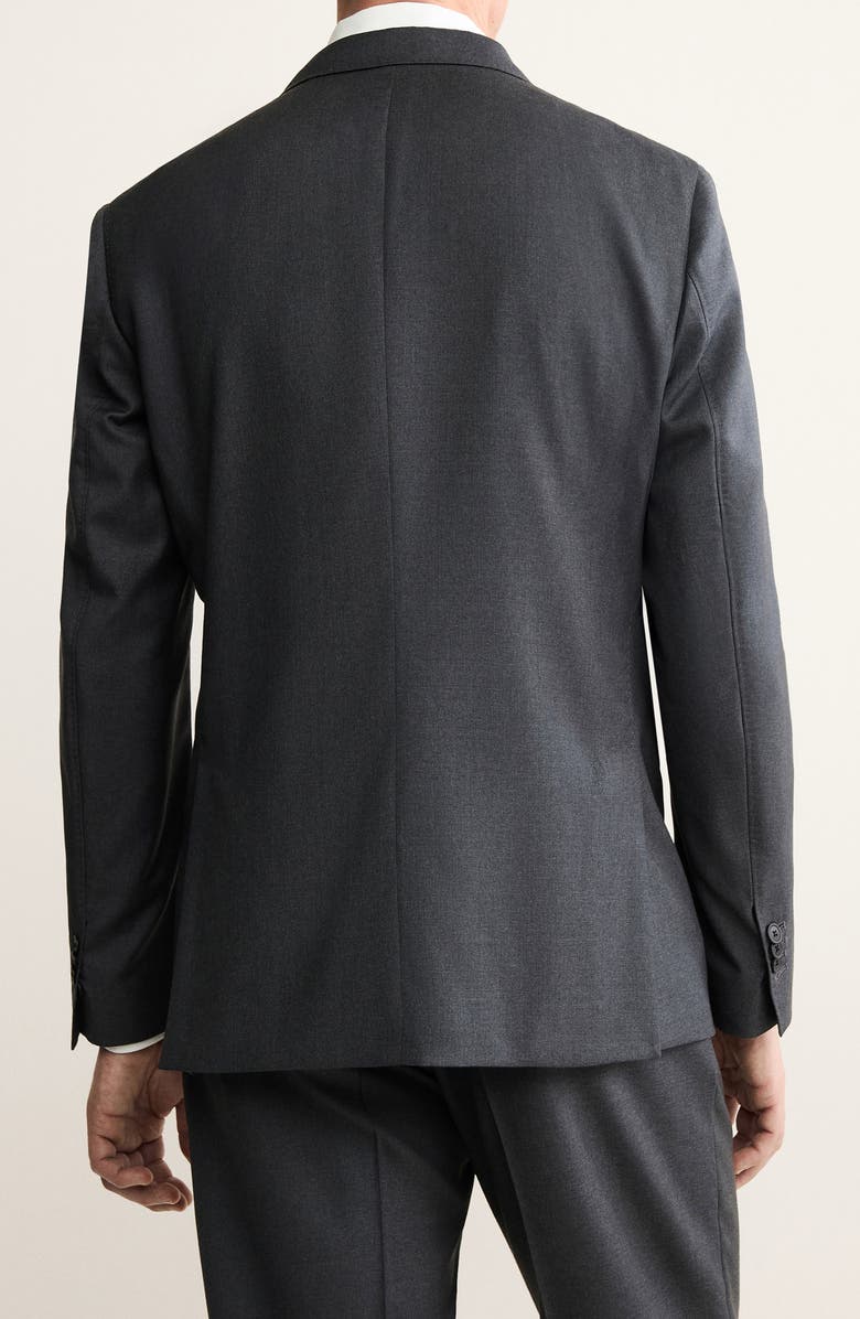 MANGO Double Breasted Wool Jacket, Alternate, color, Dark Heather Grey
