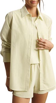 Rhone Saltair Oversize Seersucker Button-Up Shirt