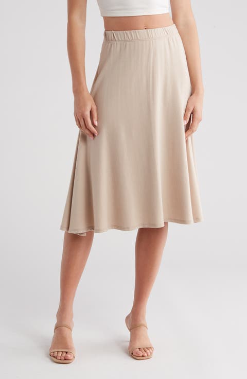Flare Midi Skirt