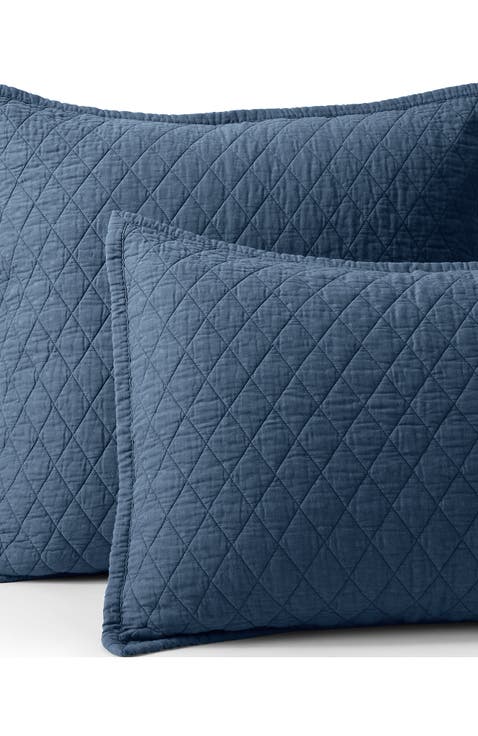 Solid Diamond Double Voile Pillow Sham