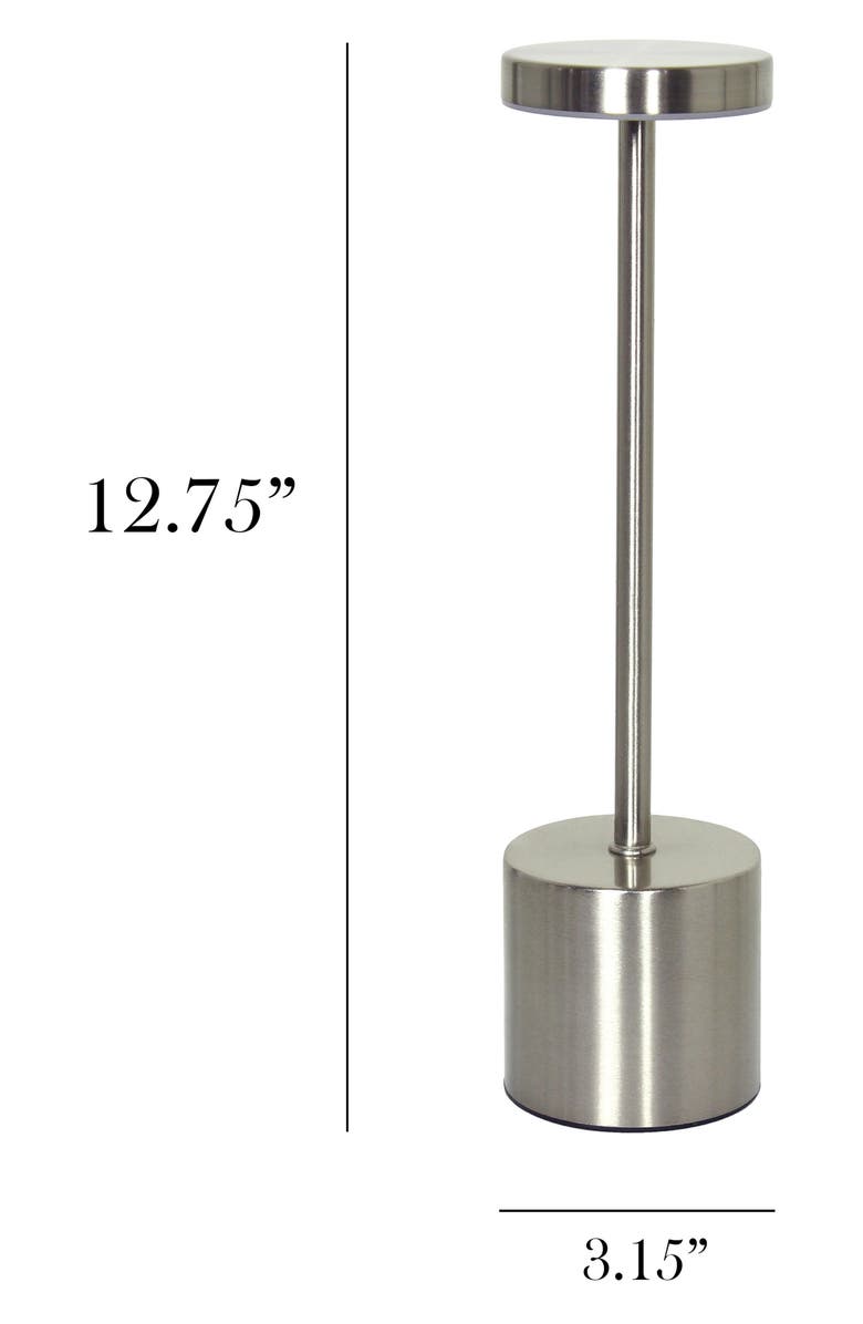 LALIA HOME Touch Activated Wireless Lamp, Alternate, color, Silver