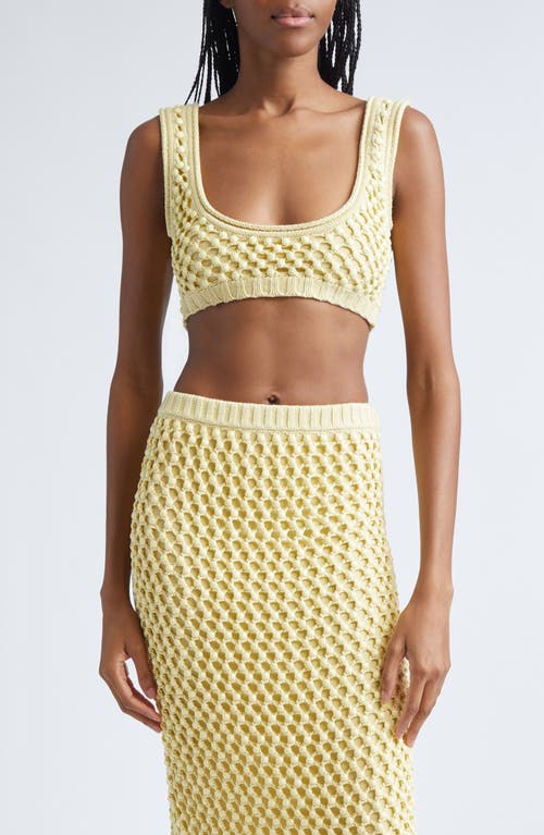 Diotima Lady Crystal Mesh Crochet Bralette in Butter  product