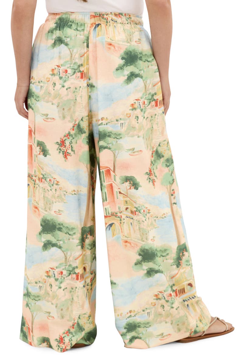 City Chic Halle Print Pants, Alternate, color, Sardinia