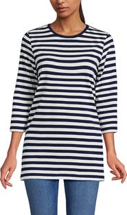 Lands' End 3/4 Sleeve Cotton Supima Tunic