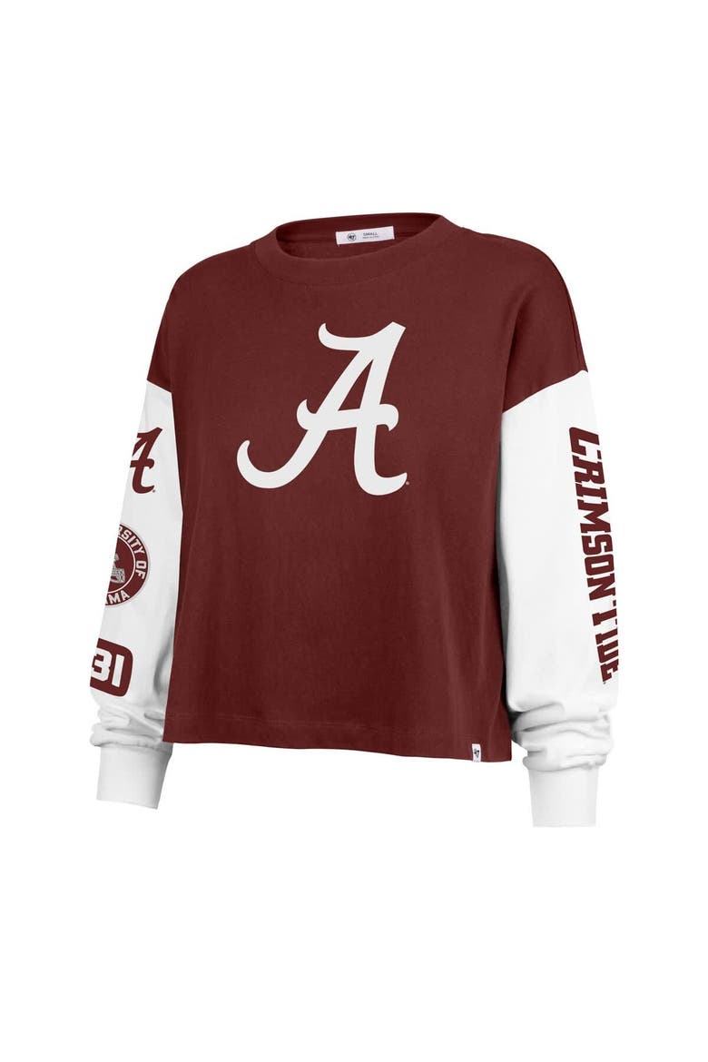 Women's '47 Crimson Alabama Crimson Tide Sydney Long Sleeve T-Shirt, Alternate, color, Crimson