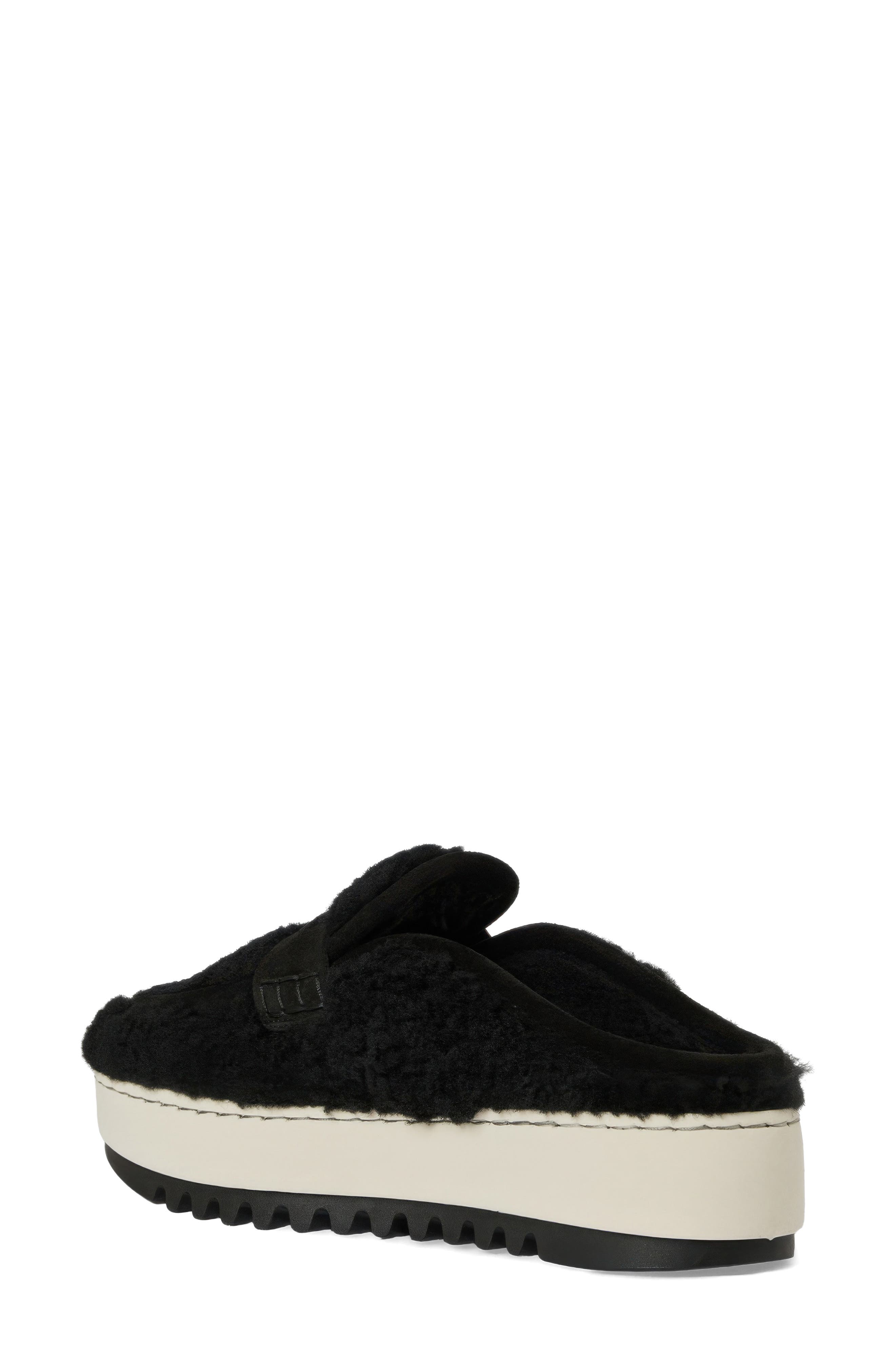 Amata Weatherproof Genuine Shearling Mule, Alternate, color, BLACK/ SHEARLING