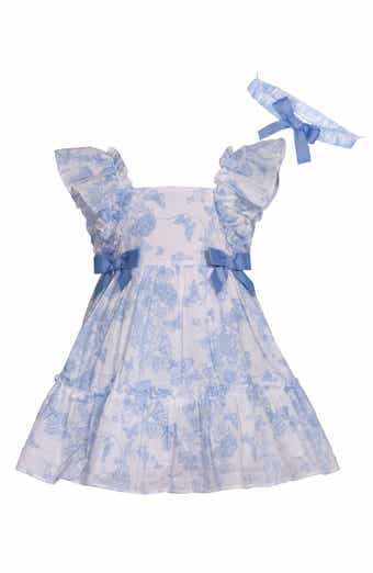 Iris & Ivy Toile Clipdot Dress & Headband Set
