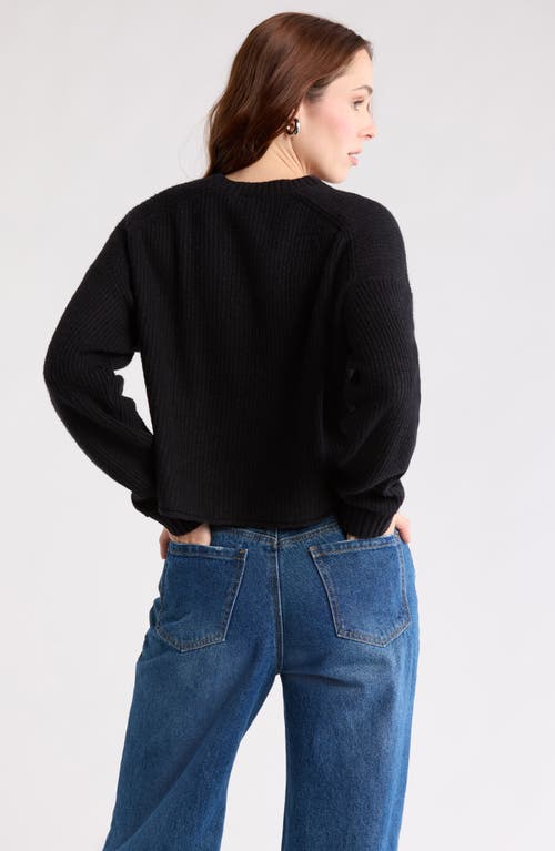 Abound Cozy Crew Pullover Sweater In Black