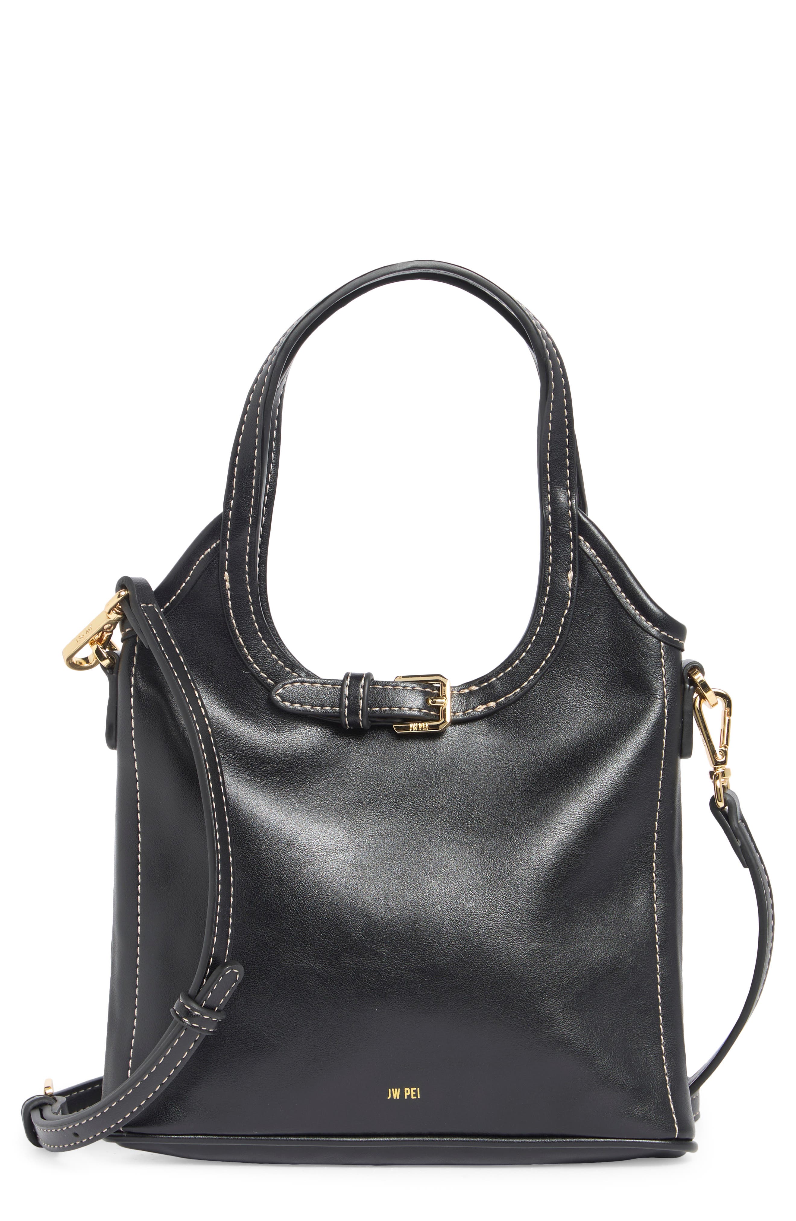 Brooke Mini Belted Embellished Faux Leather Tote