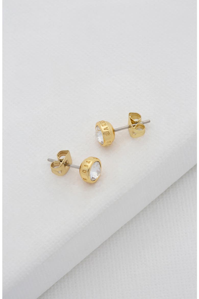 Sinaa Crystal Stud Earrings, Alternate, color, GOLD TONE CLEAR CRYSTAL