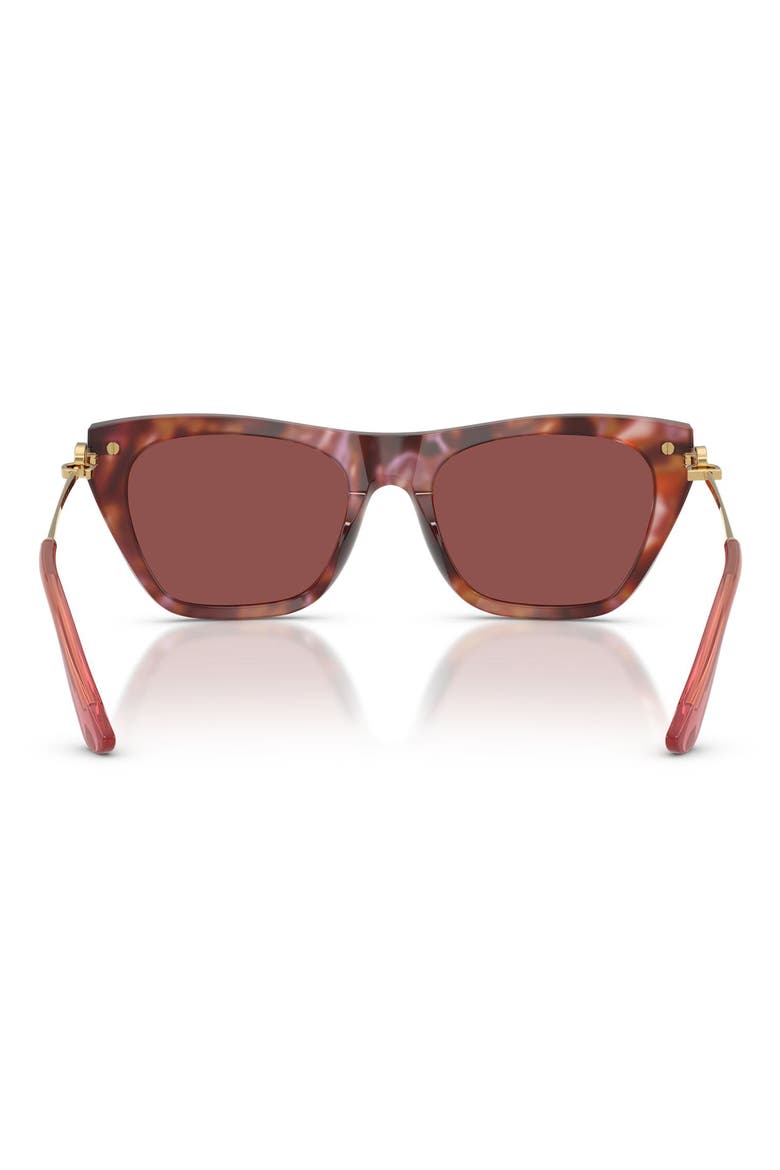 55mm Square Sunglasses, Alternate, color, HAVANA BROWN / DARK VIOLET